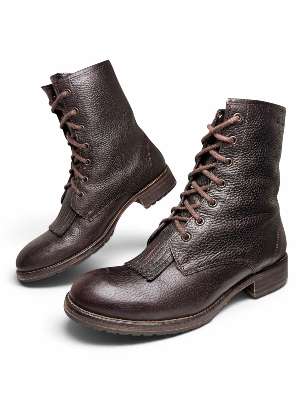 1883 by Wolverine Rosie Burgundy Leather Kiltie Boots Womens 9